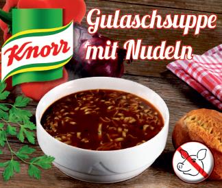 Knorr Gulaschsuppe mit Nudeln